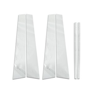 Land Rover Freelander Pillar Trims - Omac - S.Steel - Gloss Silver - '07-'14